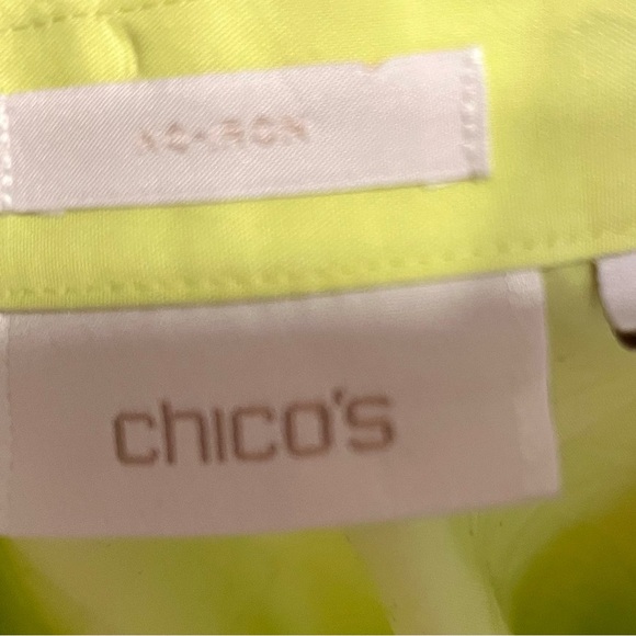 Chico's Vibrant Yellow blouse NWOT size 1 - Picture 3 of 4